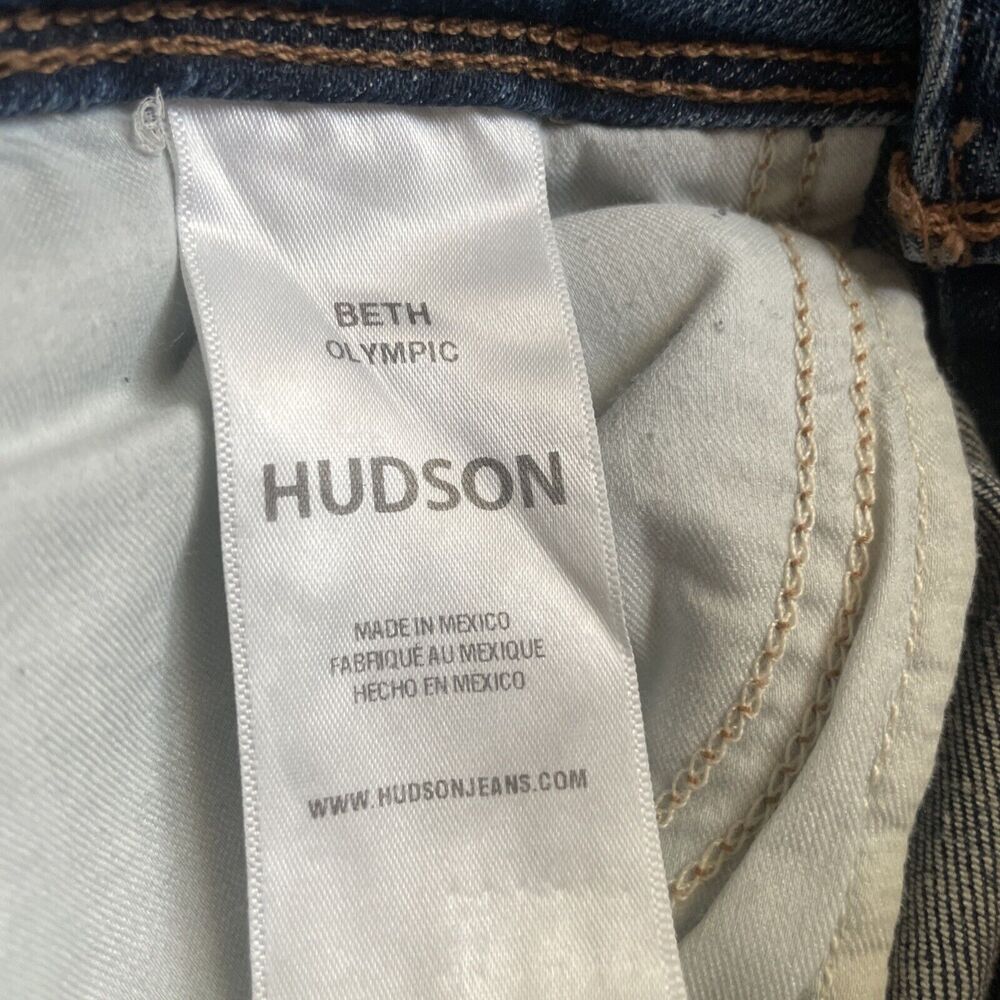 HUDSON Beth Mid-Rise Baby Bootcut Jean Womens Size 24 Medium Denim Blue - Picture 6 of 11